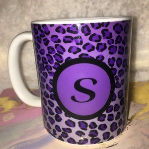 "S" Initial Leopard Animal Coffee Mug
